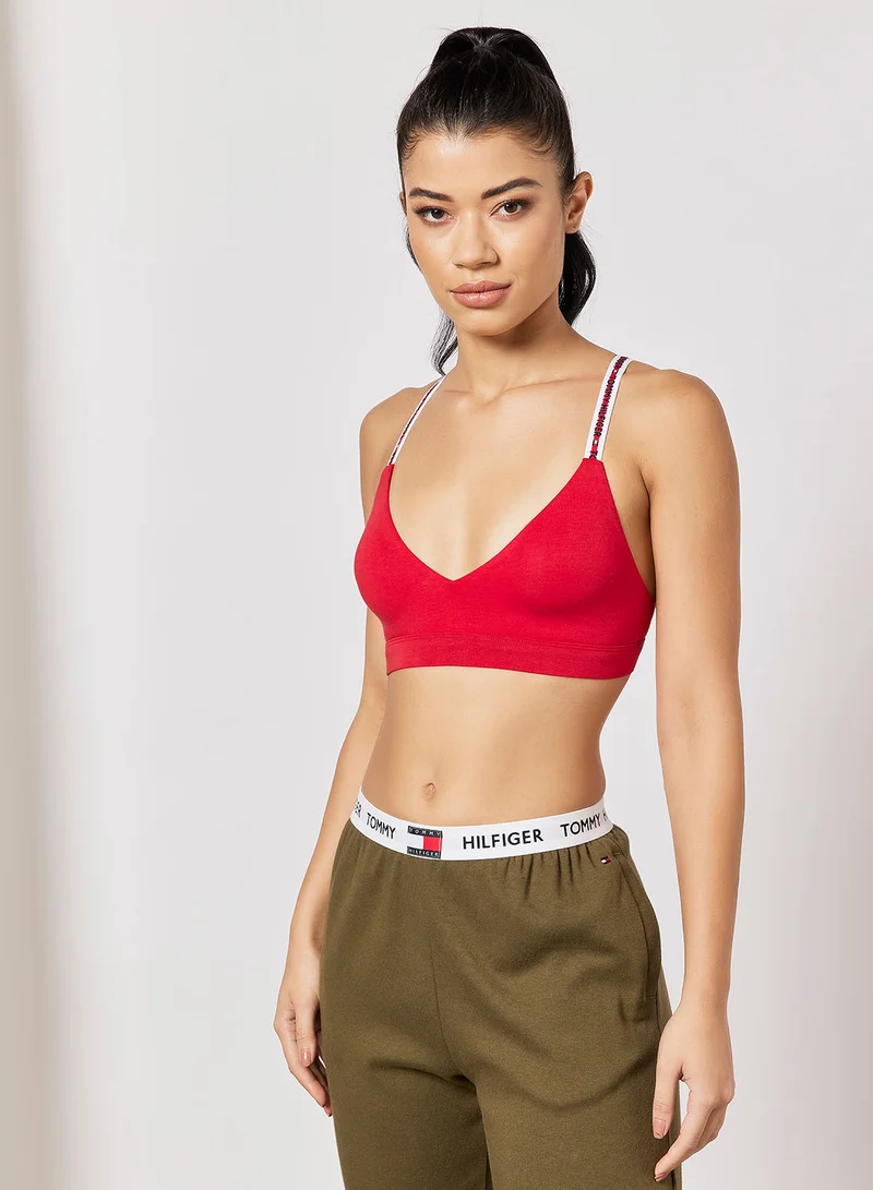 TOMMY HILFIGER Repeat Logo Strap V-Neck Bralette