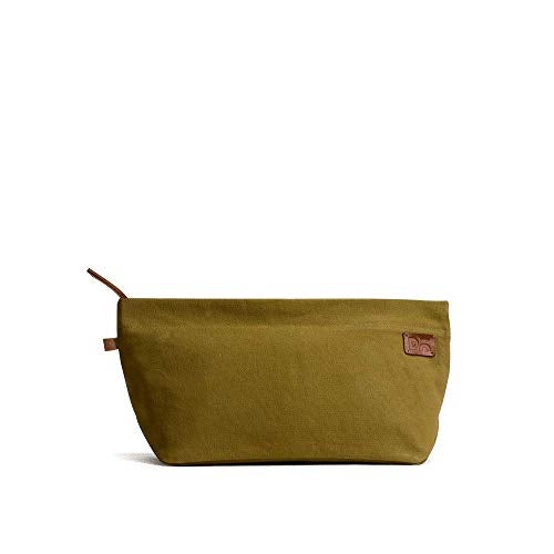 DailyObjects Small Clutch Taxi Canvas Pouch and Storage Organizer - Lightweight, Spacious, Durable and Multi-Purpose for Women and Men, Holds Accessories and Gadget like Toiletry - Green - Image 1