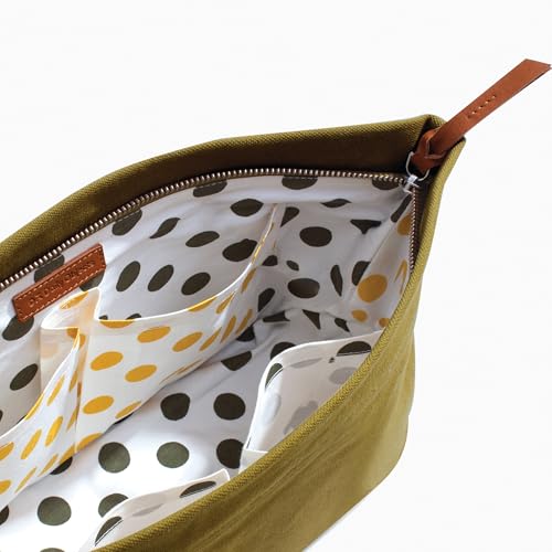 DailyObjects Small Clutch Taxi Canvas Pouch and Storage Organizer - Lightweight, Spacious, Durable and Multi-Purpose for Women and Men, Holds Accessories and Gadget like Toiletry - Green - Image 3