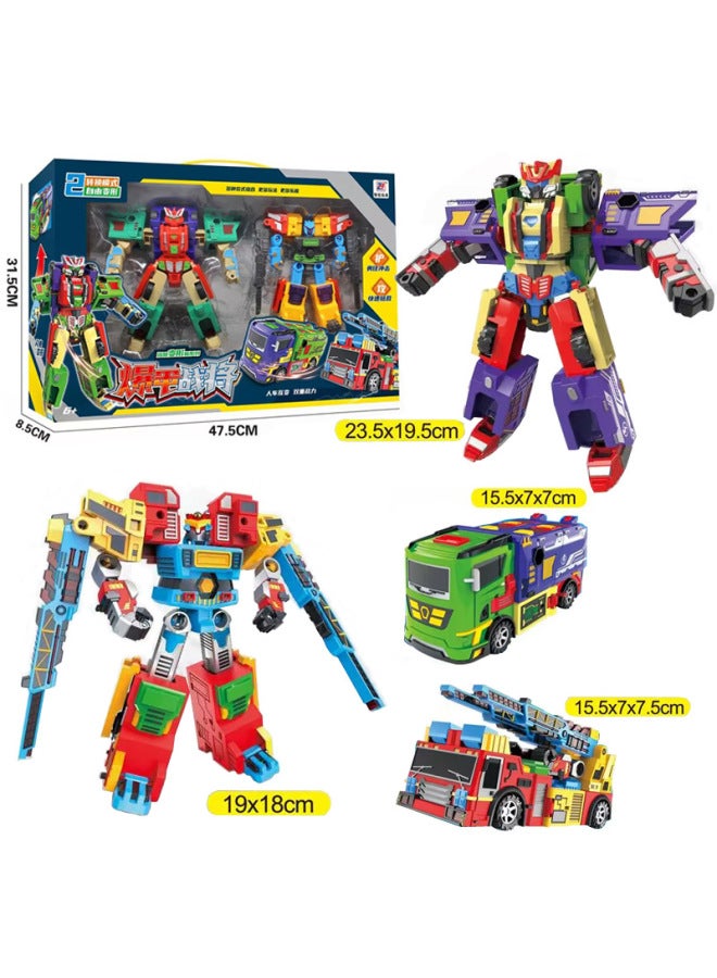 Children's War General Deformation Engineering Vehicle Robot Boy King Kong Training Institution Points Exchange Gift Toys-Color:54019  Hanging Board  Style Random 2030-25 - Image 2