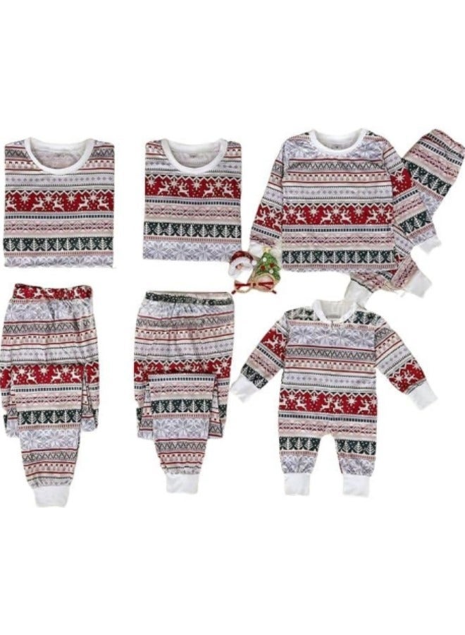 GGEROU Family Pajamas Matching Sets Family Pjs Matching Sets for Adults Kids Couples and Babys Holiday Festival Long Sleeve Sleepwear Holiday Lounge Sets - Image 3