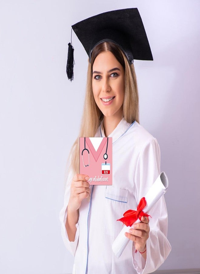 D4DREAM 2026 Nurse Graduation Card - RN Greeting Card for Women Pink Congratulations Graduation Gifts Card with Envelope for Nursing School Medical Grads New Registered Nurse - Image 3