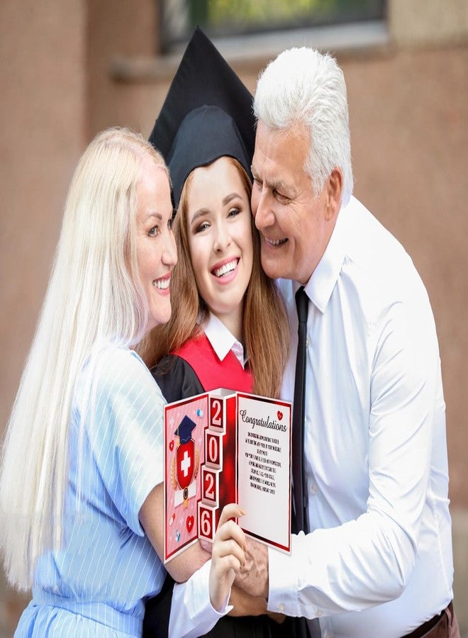 D4DREAM 2026 Nurse Graduation Card - RN Greeting Card for Women Pink Congratulations Graduation Gifts Card with Envelope for Nursing School Medical Grads New Registered Nurse - Image 4