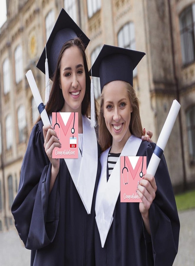D4DREAM 2026 Nurse Graduation Card - RN Greeting Card for Women Pink Congratulations Graduation Gifts Card with Envelope for Nursing School Medical Grads New Registered Nurse - Image 5