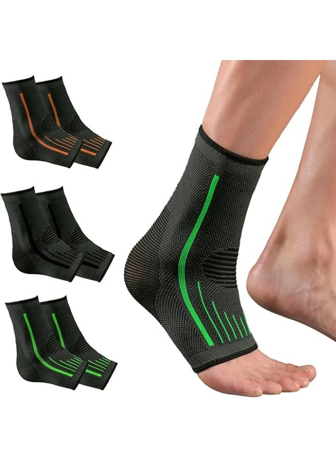 Foot & Ankle Compression Support Sleeve - Sprained Ankle, Plantar Fasciitis & Achilles Tendonitis Relief - Practical Daily Use - Image 1