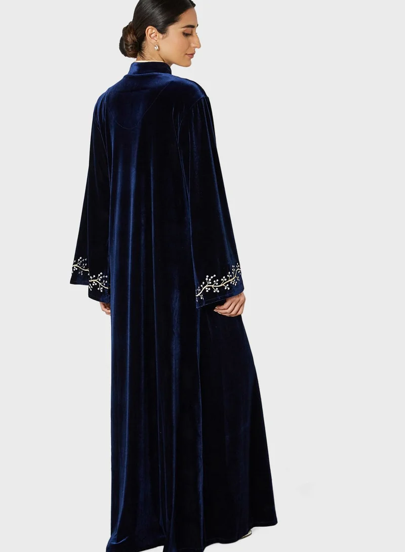 LEA Embroidered Velvet Abaya