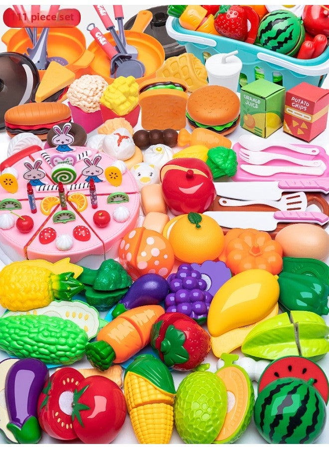 لعبة منزل لعب الأطفال من Goods، مجموعة من 111 قطعة من موسيقى قطع الكيك، مجموعة من 111 قطعة (بما في ذلك 42 ملحقًا صغيرًا للكيك) 【سميكة】】 - Image 1