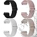 Fullmosa WaterResistant Nylon Watch Band 22mm Elastic Stretchy Watch Strap Compatible with Garmin Venu 4 45mm32 Forerunner 265 255 Vivoactive 4 45mm Samsung Galaxy Watch 3 45mm Gear S3 Frontier for Men and Women BlackSand PinkStarlightMilk Tea - Image 2