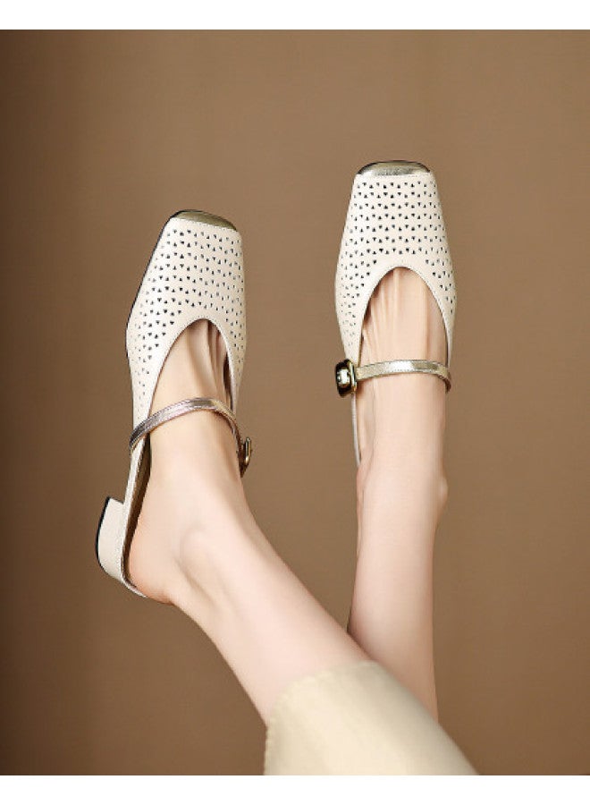 اي اتش  أحذية Ah Soft Mule للنساء - تصميم جديد متشابك ومفرغ - صنادل انزلاقية منعشة للنساء - Image 1