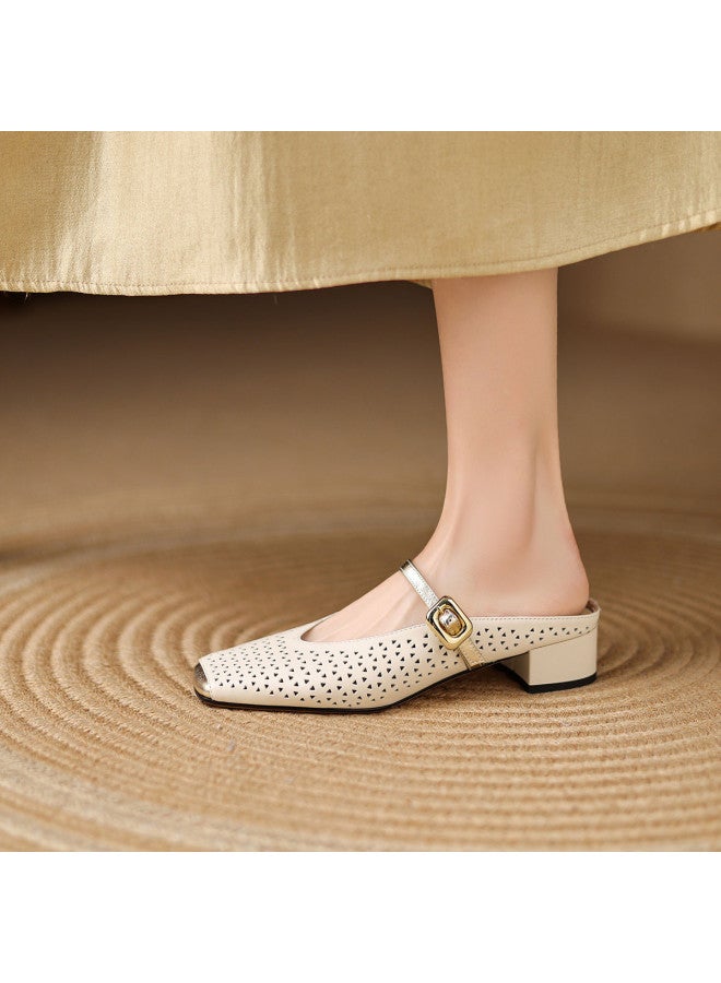 اي اتش  أحذية Ah Soft Mule للنساء - تصميم جديد متشابك ومفرغ - صنادل انزلاقية منعشة للنساء - Image 5
