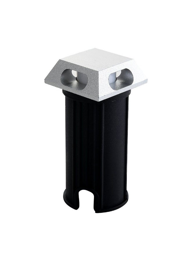 DANUBE HOME Milano 2W Outdoor Light Square Durable Aluminum,Glass,Plastic Box Grey Finish With Led Wall Lights Out Door Wall-Light Fixture Outdoor Lighting For Gardens, Patios, & Pathways - 40X40X8.5Cm 
