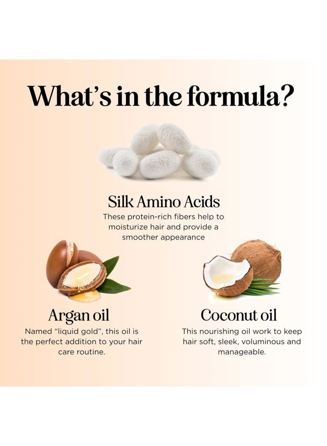 Maple Holistics Silk Protein Conditioner for Damaged Hair - Ultra Moisturizing Conditioner for Dry Hair with Deeply Nourishing Shea Butter Argan Oil Green Tea & Aloe - Helps Define Curls & Control Frizz (12 Fl Oz) - Image 5