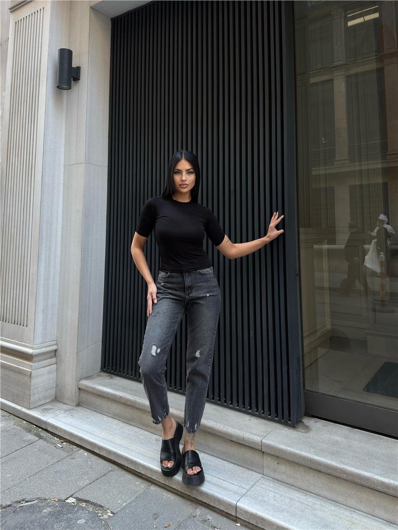 Weshaya بلوزة نسائية سوداء - Image 3