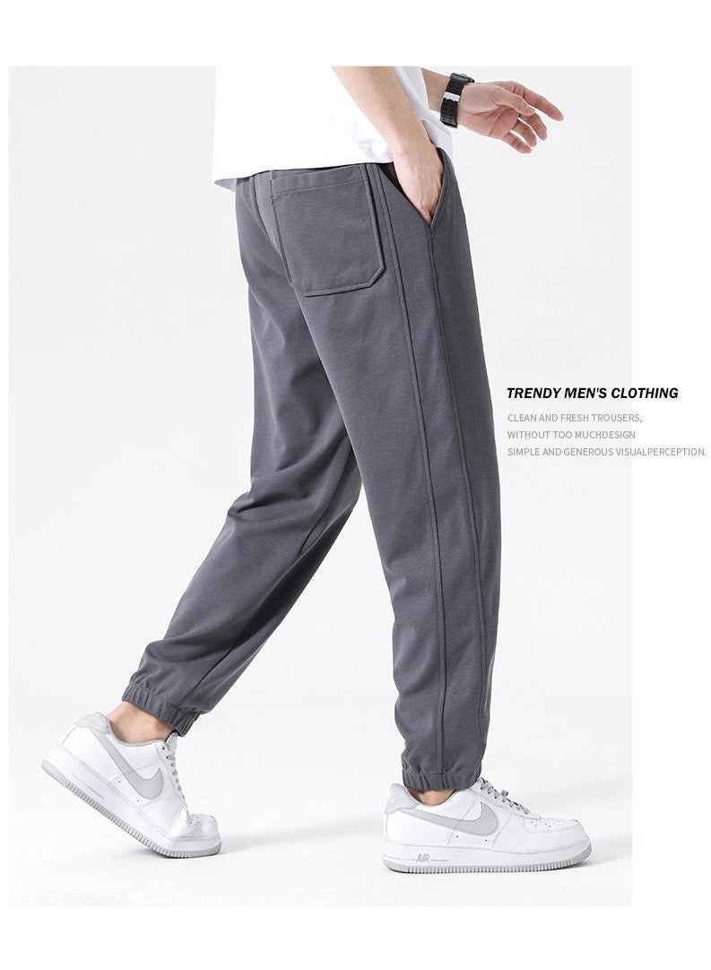 Fashionable Men's Casual Minimalist Style, Easy Matching Foot Binding Sweatpants  - Image 3