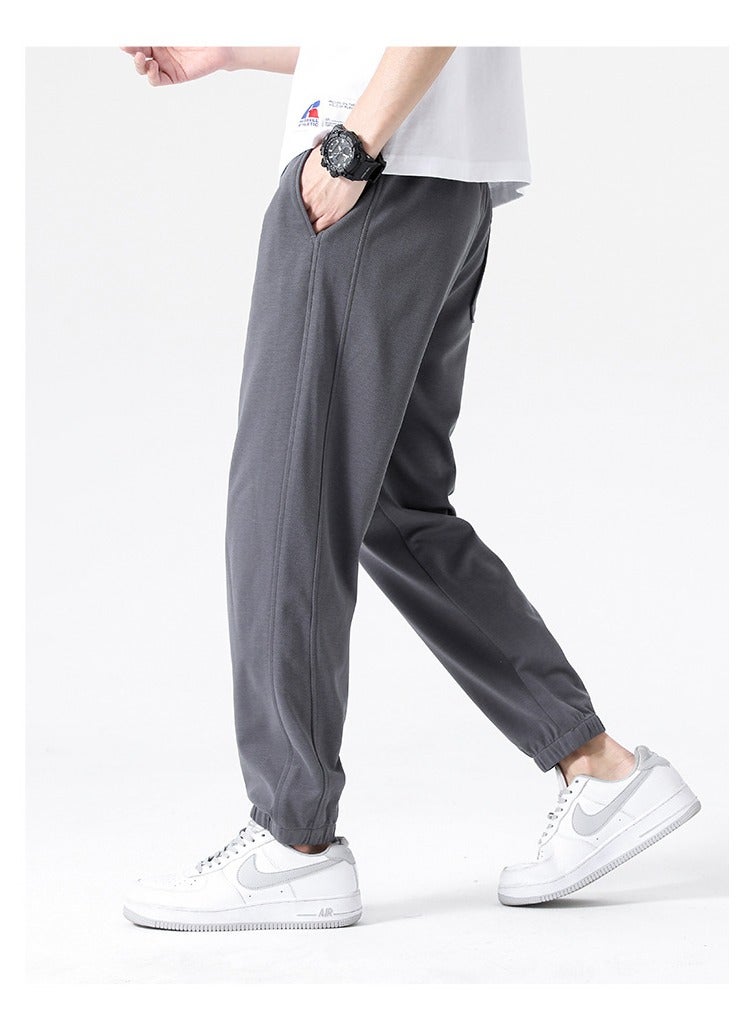 Fashionable Men's Casual Minimalist Style, Easy Matching Foot Binding Sweatpants  - Image 4