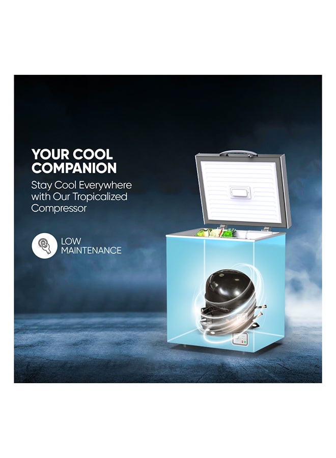 NIKAI 200L Gross / 138L Net, Single Door Chest Freezer With Storage Basket, High Energy Efficiency Cooling System, Adjustable Temperature, Child Lock, Silent Operation, Ideal For Home And Restaurants 200 L 378 kW NCF200N7S/1 Silver - Image 3