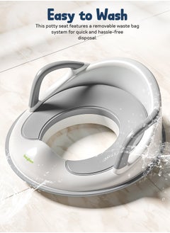 BAYBEE Baybee Comfy Baby Potty Seat for Kids, Toilet Training Seat for Baby with Soft Cushion Seat | Training Potty Chair with Comfortable Seating | Kids Potty Chair for 0 to 5 years (Grey)  - Image 3