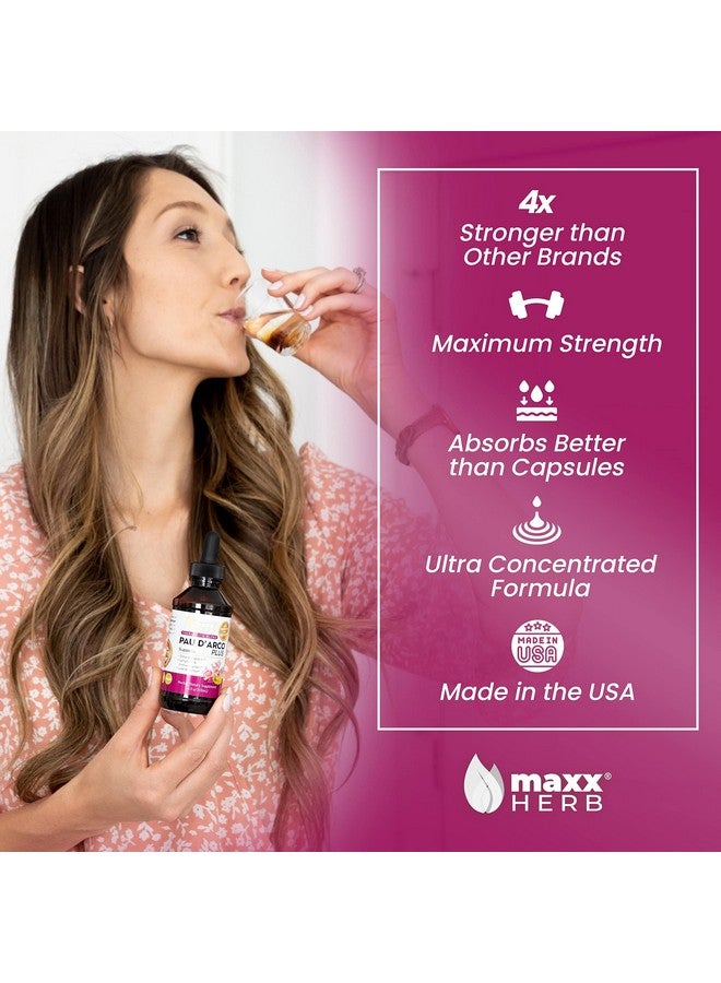 Maxx Herb PAU D’Arco Extract with Dandelion Root & Red Clover Therapeutic Blend, PAU Darco Tincture Absorbs Better Than Taheebo Tea or Capsules, for Immune Support - 4 Oz Bottle (60 Servings) - Image 2