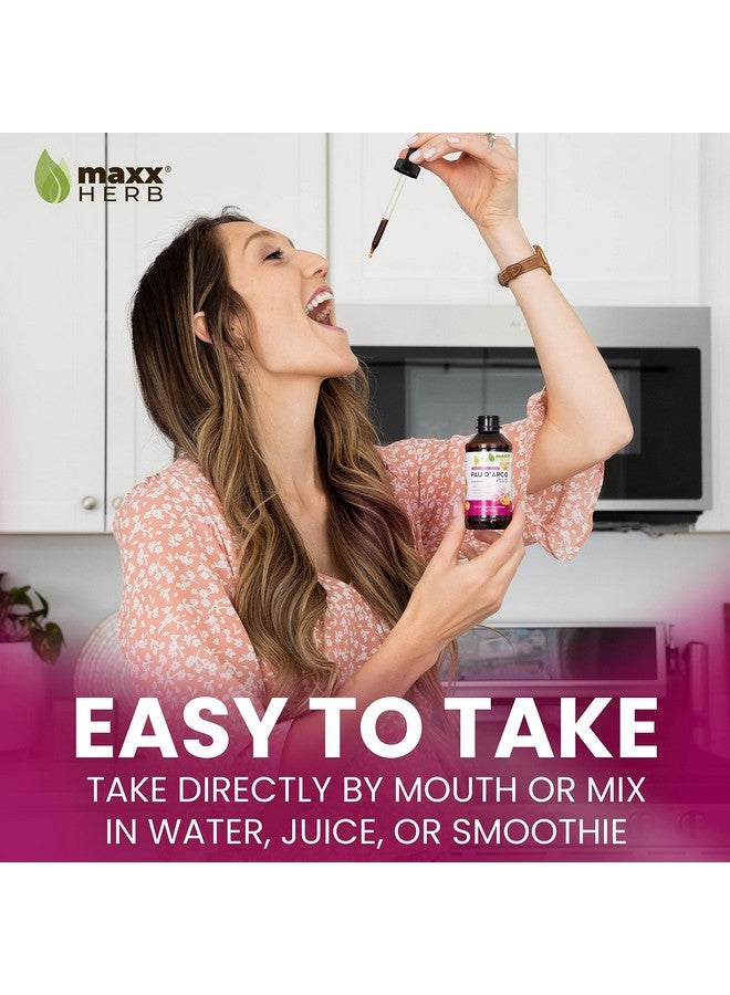 Maxx Herb PAU D’Arco Extract with Dandelion Root & Red Clover Therapeutic Blend, PAU Darco Tincture Absorbs Better Than Taheebo Tea or Capsules, for Immune Support - 4 Oz Bottle (60 Servings) - Image 4