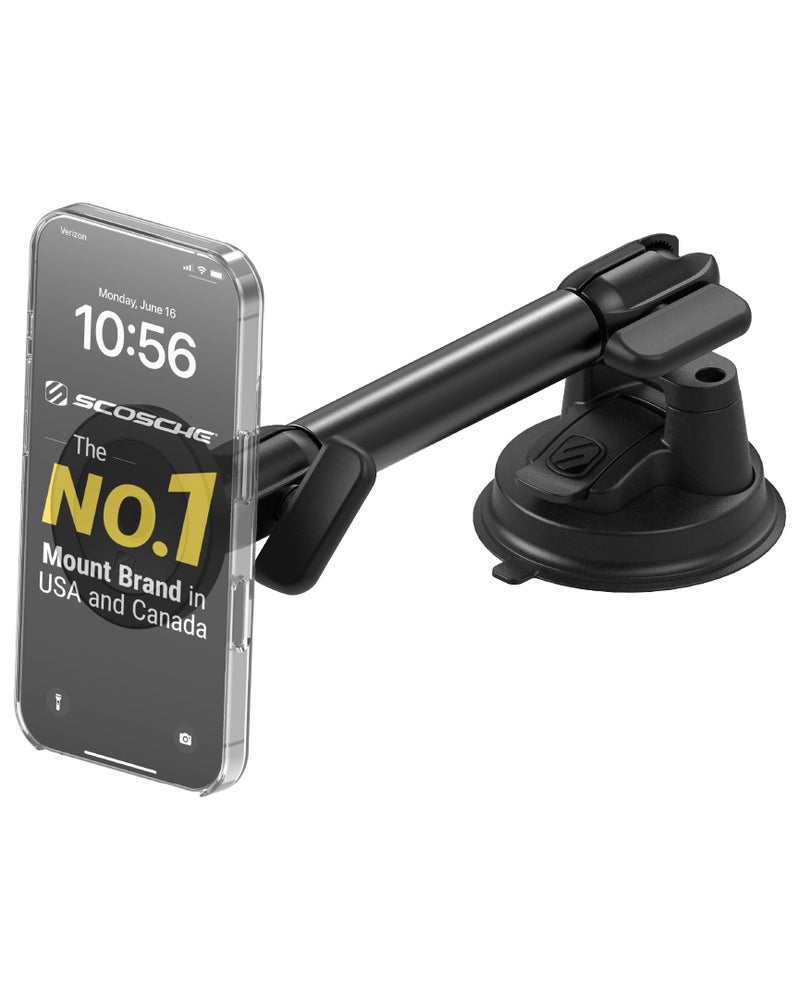 Scosche ExtraStrong Magnetic Cell Phone Car MountTablet Holder for Truck Semi Car Heavy Duty MagSafe Suction Mount for DashboardWindshield Compatible with MagSafe iPhone Android iPad - Image 2