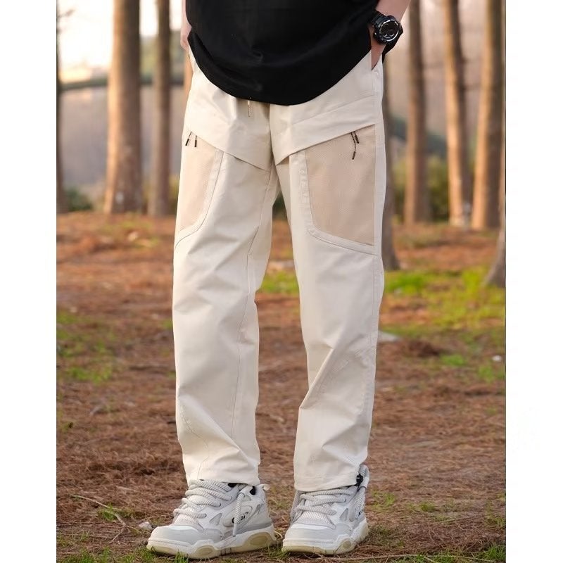 American-Style Trendy Functional Outdoor Overalls Men'S And Women'S All-Match Drawstring Loose Straight Casual Pants For Charge - Image 1