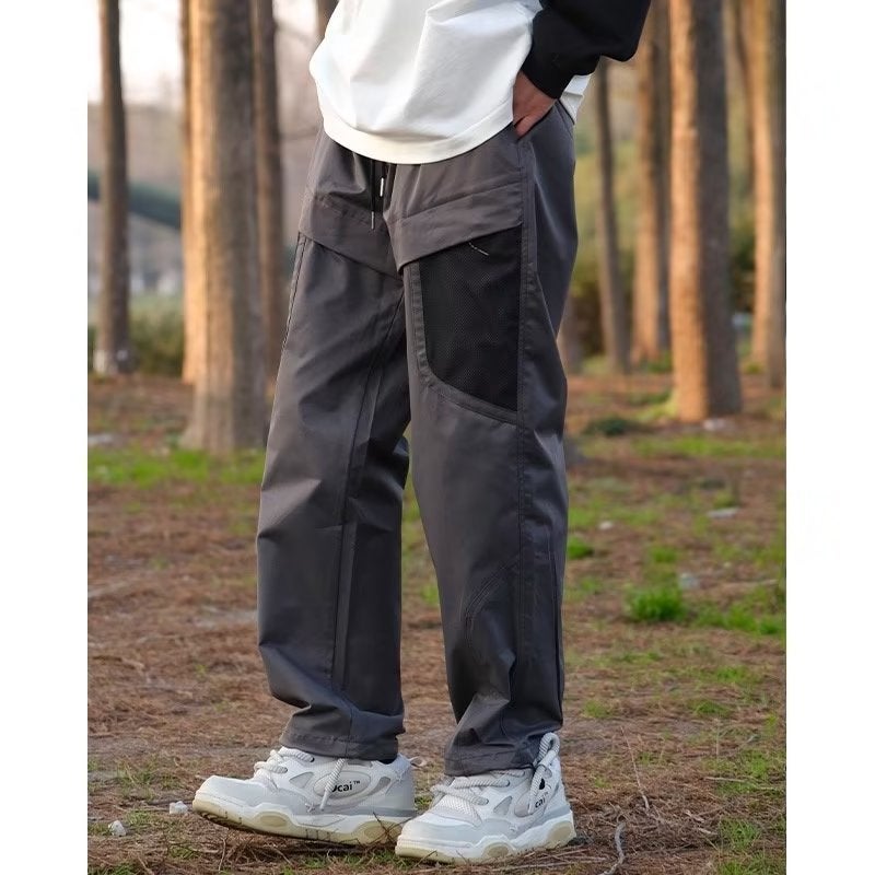 American-Style Trendy Functional Outdoor Overalls Men'S And Women'S All-Match Drawstring Loose Straight Casual Pants For Charge - Image 3