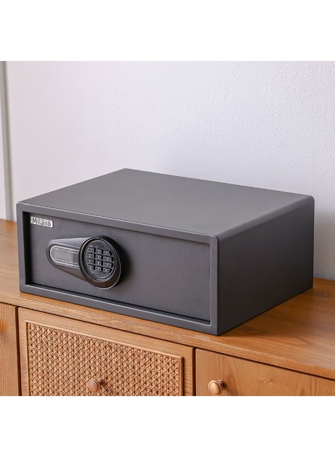 DANUBE HOME Milano Hotel Safe 8.5L Silver Digi Panel Alloy Steel Electronic Digital Security Hotel Safe For Homes, Offices L20Xw42Xh37Cm - Black - Image 3