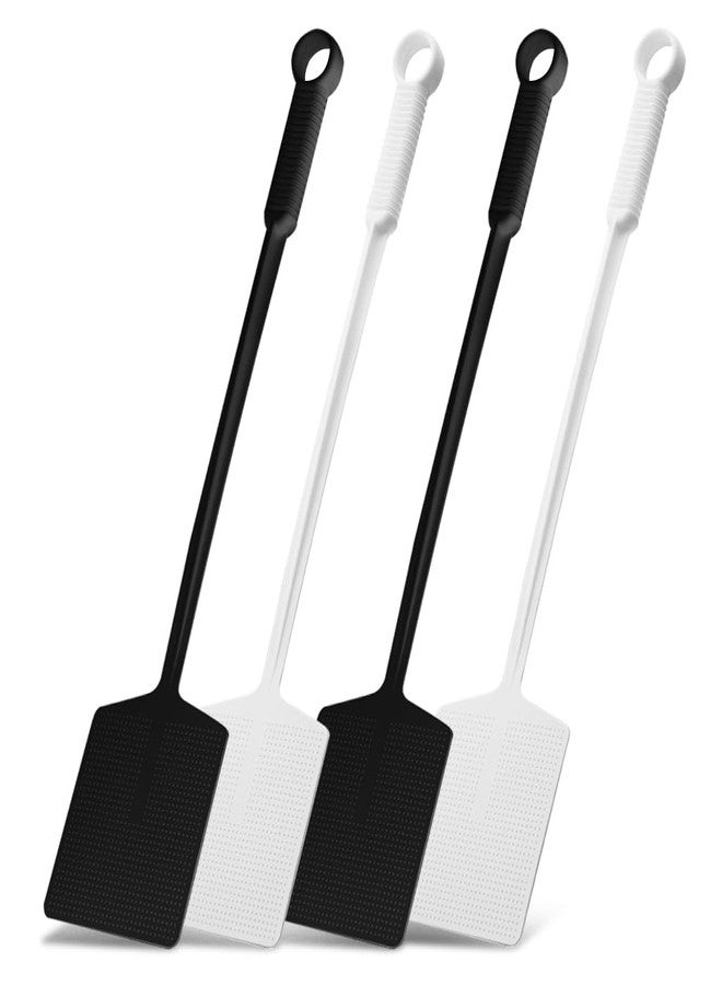 Supvox® 4Pcs Fly Swatters Long Handle Heavy Duty Manual Fly Killer, Strong Flexible Durable Grid Plastic Fly Swatter for Kitchen, Home, Indoor, Outdoor - Image 1