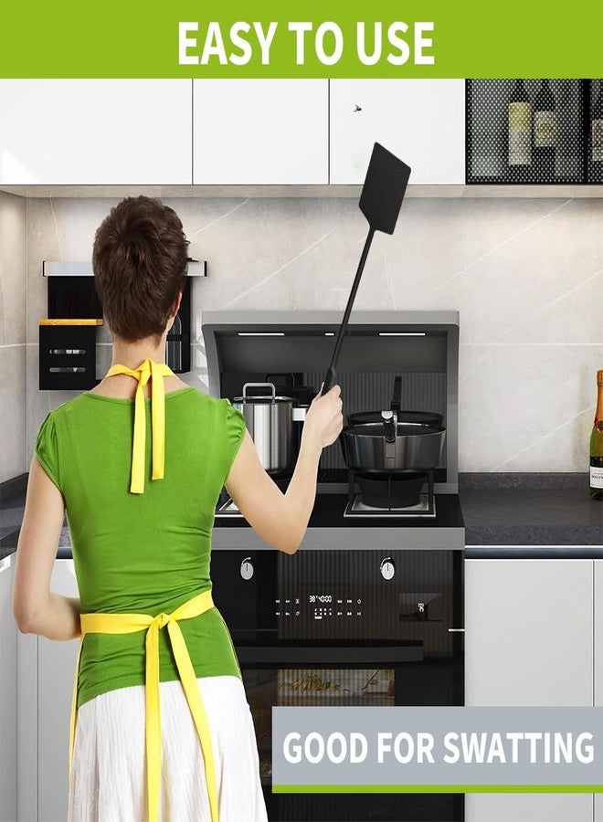 Supvox® 4Pcs Fly Swatters Long Handle Heavy Duty Manual Fly Killer, Strong Flexible Durable Grid Plastic Fly Swatter for Kitchen, Home, Indoor, Outdoor - Image 3