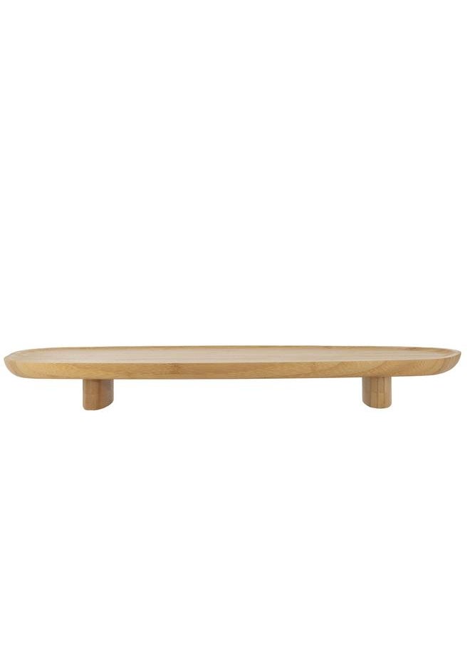 Alsaif Wooden Serving Plate 45X16.6X2 Cm Oval Large Beige  - Image 2
