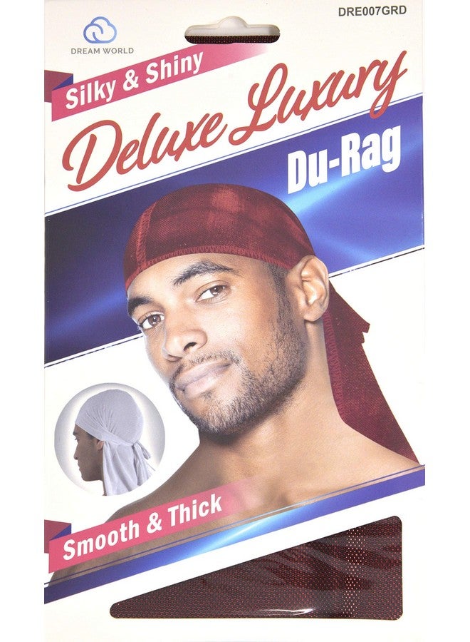 Deluxe Durag Glitter Red Smooth & Thick Stretchable Wrinkle Free 100% Polyester