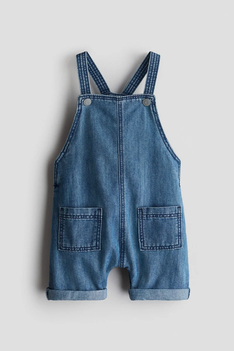 اتش اند ام Denim dungaree shorts