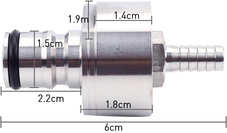 FERRODAY Stainless Steel Carbonation Cap Counter Pressure Bottle Filling 5/16 Inch Barb CO2 Coupling to Carbonate Soda Beer Juice Water Stainless Steel PET Bottle Filling Carbonation Cap & O-ring & Fl - Image 5