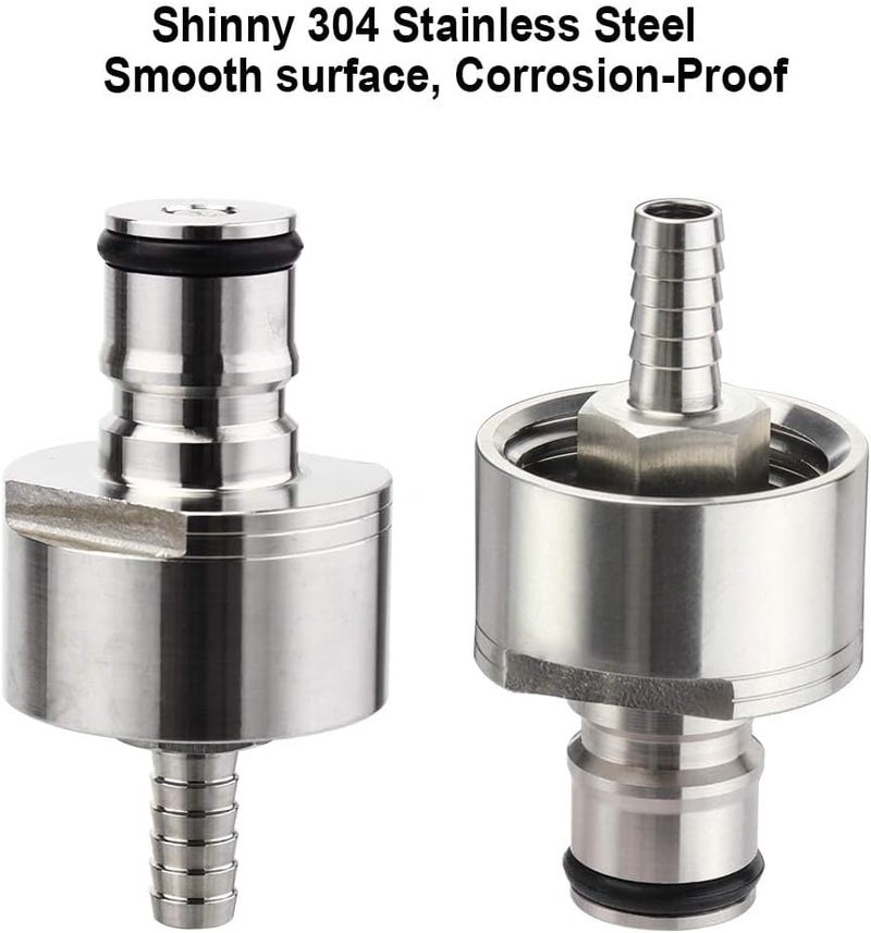 FERRODAY Stainless Steel Carbonation Cap Counter Pressure Bottle Filling 5/16 Inch Barb CO2 Coupling to Carbonate Soda Beer Juice Water Stainless Steel PET Bottle Filling Carbonation Cap & O-ring & Fl - Image 4