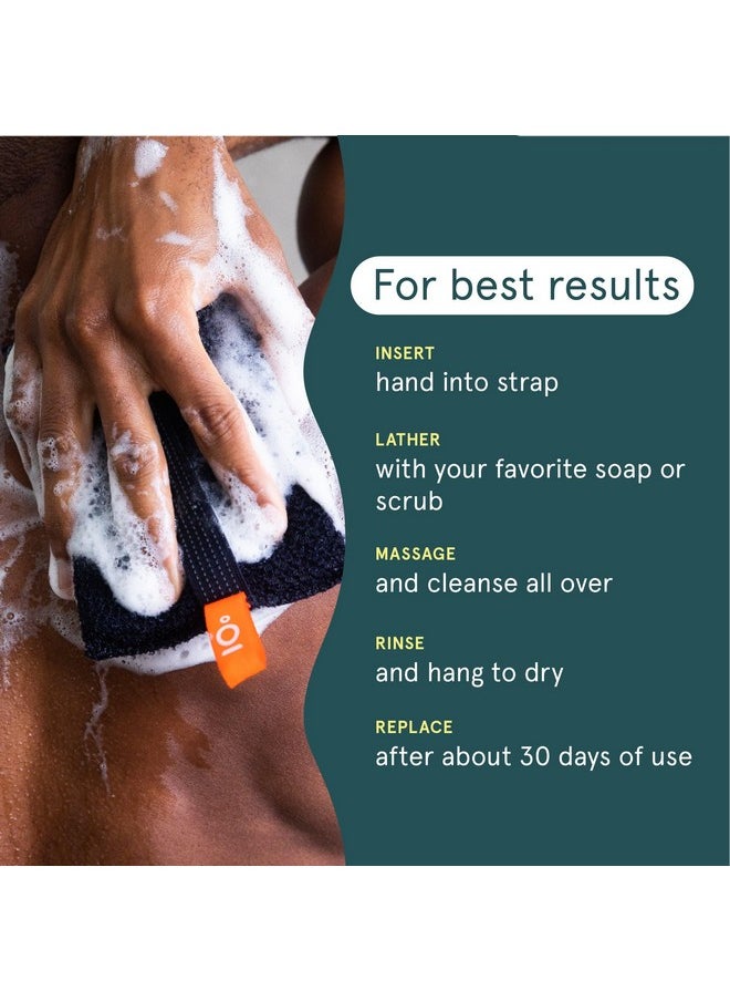 cleanlogic Cleanlogic Sport Exfoliating Body Scrubber, Large Exfoliator Tool for Athletes, Daily Skincare Routine for Smooth Clean Skin, Assorted Colors, 3 Count Value Pack  - Image 4