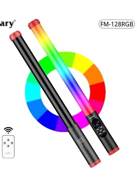 JMARY RGB Led Light Waterproof Lighting FM128R with color range 3000-6000, Number of Led Lamps 114 with battery capacity 2000 mAh, 263 gram (Model :FM128R)