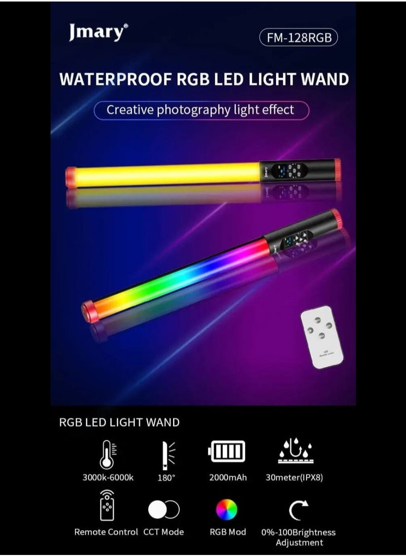 Jmary JMARY RGB Led Light Waterproof Lighting FM128R with color range 3000-6000, Number of Led Lamps 114 with battery capacity 2000 mAh, 263 gram (Model :FM128R)  - Image 3