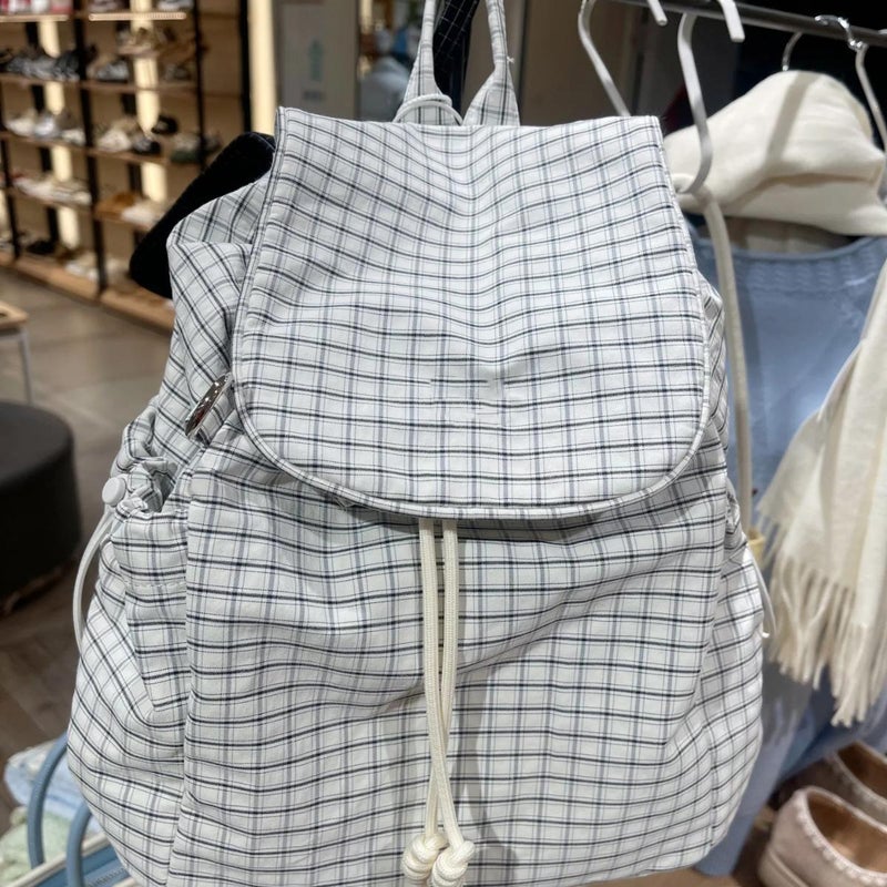 New Style Lazy Nylon Drawstring Backpack With Korean Pattern 2025 Tote Large Capacity Backpack - Image 4
