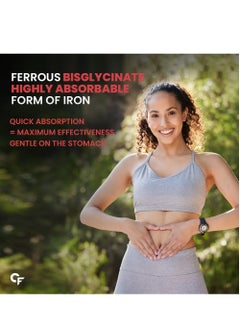 CARBAMIDE FORTE Chelated Iron Supplement For Women And Men With Vitamin C, B12, Zinc 100 Veg Iron And Folic Acid Tablets  - Image 3