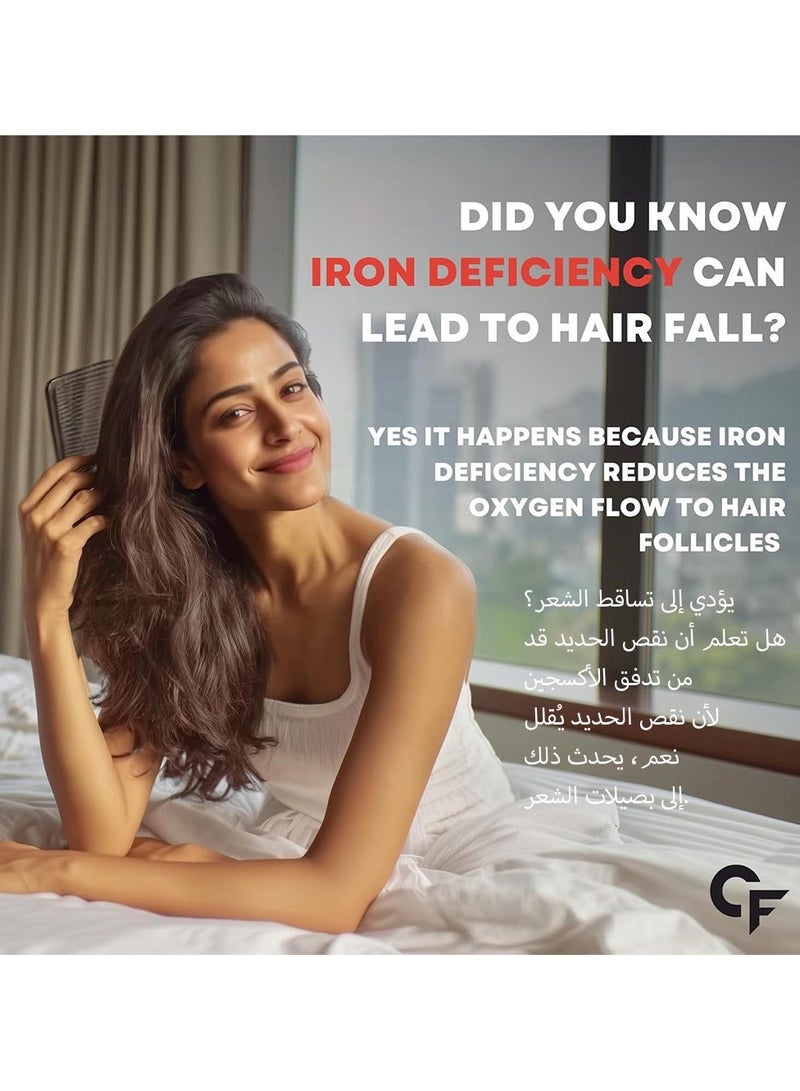 CARBAMIDE FORTE Chelated Iron Supplement For Women And Men With Vitamin C, B12, Zinc 100 Veg Iron And Folic Acid Tablets - Image 3