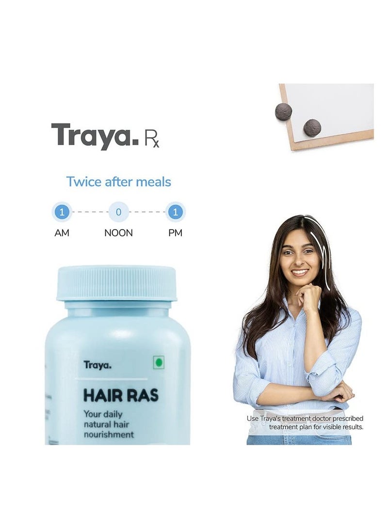 Traya Traya Hair Ras Tablets for Women & Men, Ayurvedic Hair Vitamin Tablets for Hair Fall Control and Growth, Contains Ashwagandha, Bhringraj, Shatavari (120 Tablets)  - Image 4
