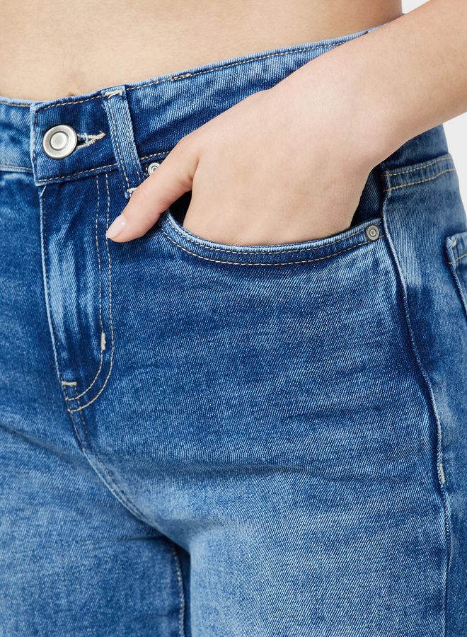 جينجر بنطال جينز بتصميم ممزق بخصر مرتفع - Image 4