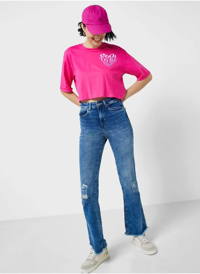 Ginger High Waist Distrssed Jeans