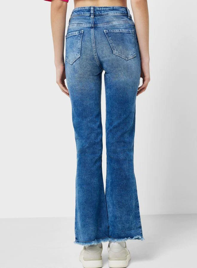 Ginger  High Waist Distrssed Jeans for Women | Best Price UAE