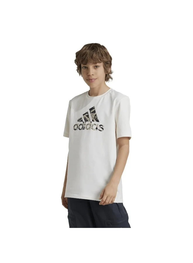 Adidas adidas J Dy Lk T Beige Training T-Shirts 7-8Y