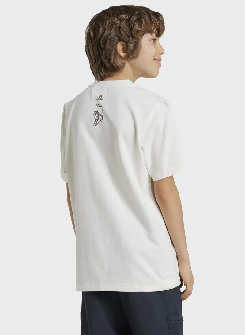 Adidas  adidas J Dy Lk T Beige Training T-Shirts  | Best Price UAE