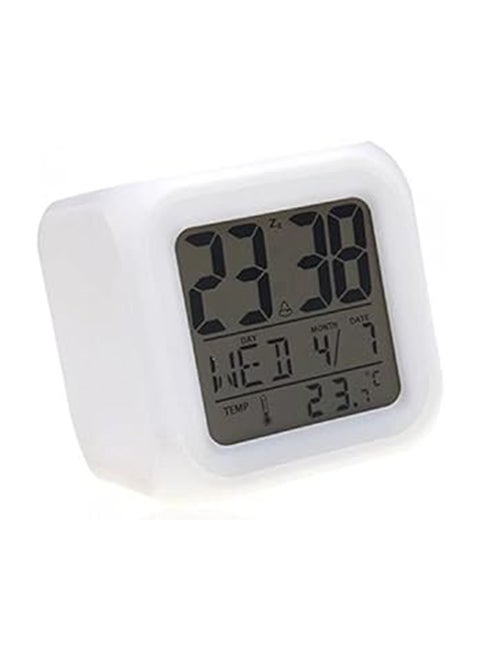Glowing LED 7 Color Change Digital Alarm Clock Thermometer