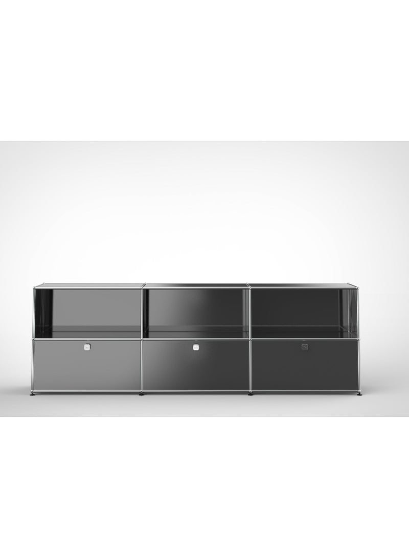 Konektra SYSTEM 01 Classic Office Shelf with Drop-down doors, RAL 7016 Anthracite grey 