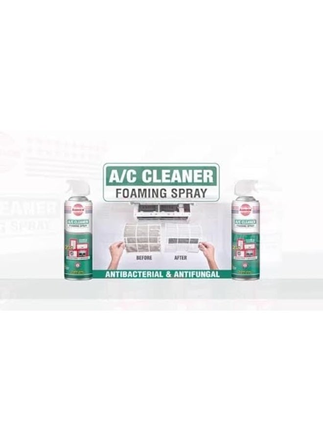 Asmaco AC Foam Cleaner Spray-Air Conditioner Cleaner-Home & Car AC Cleaner-Anti Bacterial,Anti Fungual-500ml-Kills fungus and bacteria,removes bad smell-Powerful and Multi-Purpose Air Conditioner Coil, Vent & Filter Cleaner for Car, Home & HVAC Systems - Image 2