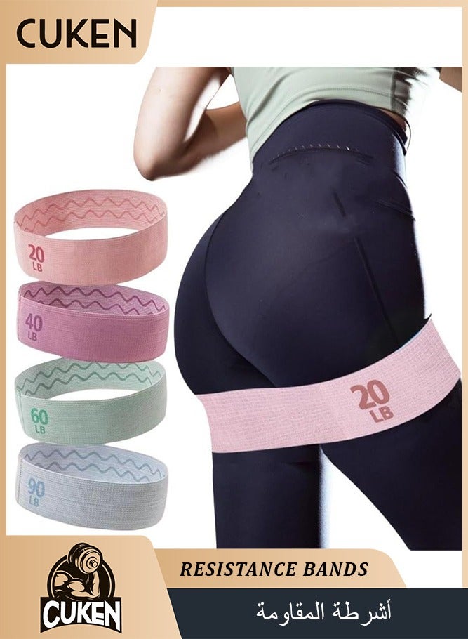 Cuken 4PCSResistance Bands for Exercise, Exercise band for Sport Workout Elastic band,Non Slip Stretching Bands - Image 1